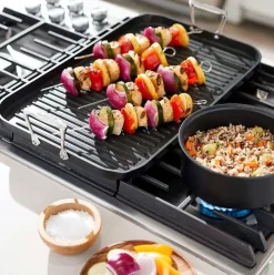 Ns Pro Nonstick Cookware, Double Burner Grill, 13 X 20 Inch><noscript><img width=