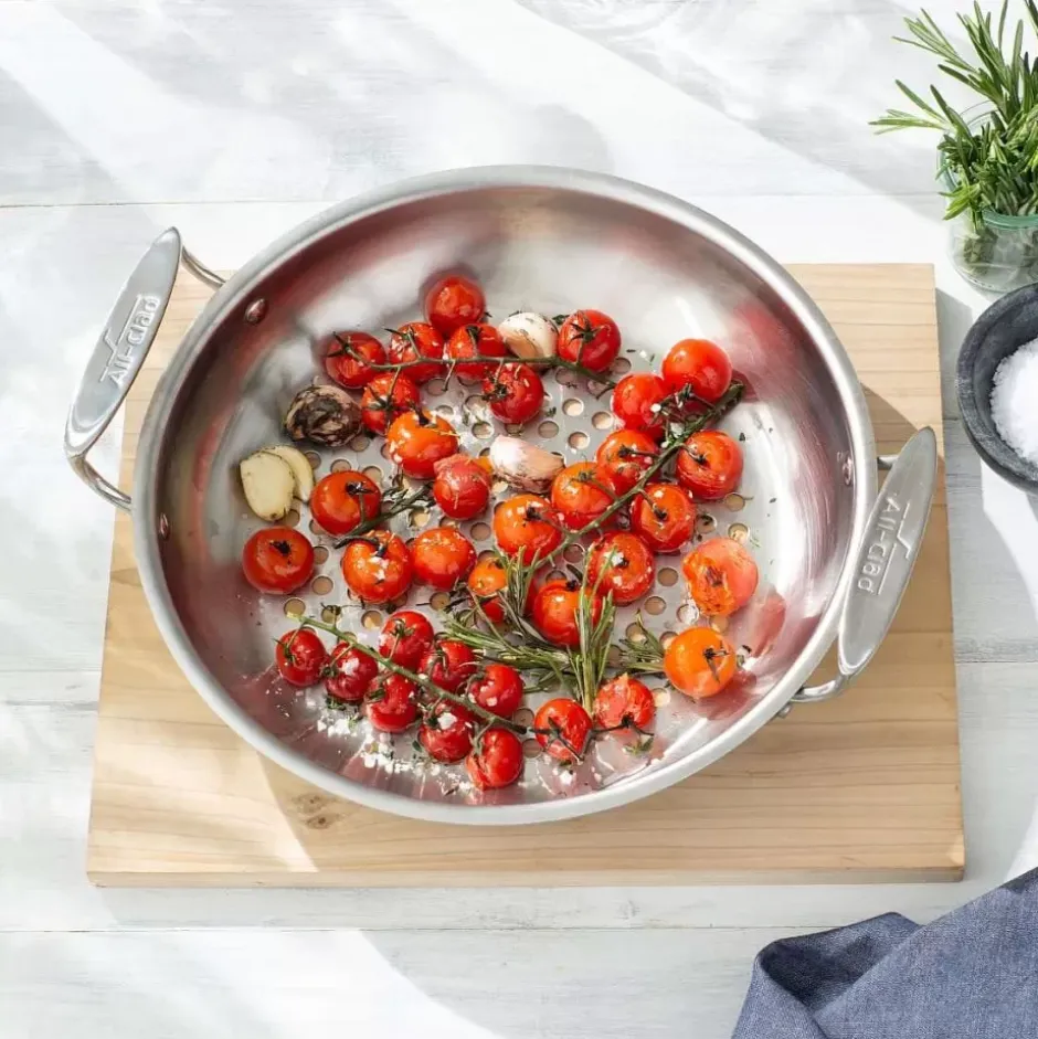 Outdoor Stainless Steel Round Basket, 11 Inch>All-Clad Hot