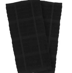 Solid Kitchen Towel Set, Black, 2 Pieces>All-Clad Fashion