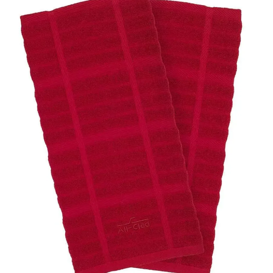 Solid Kitchen Towel Set, Chili, 2 Pieces>All-Clad New